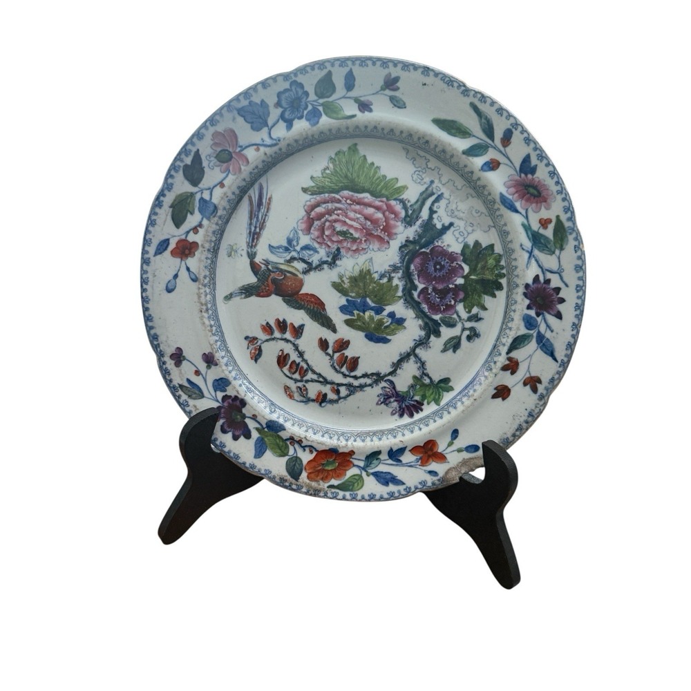 Early 19th Century Davenport Stone Plate Flying Bird Anchor c.1810-1820